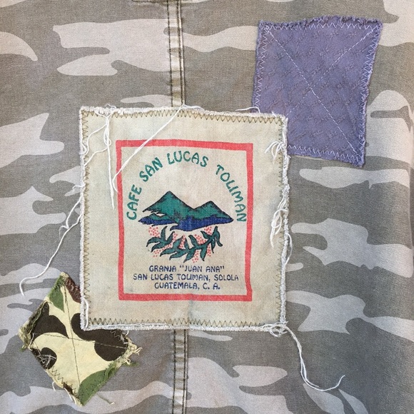 Upcycled sanctuary camouflage camo frayed post Apocalyptic scavenger jacket - Picture 9 of 16